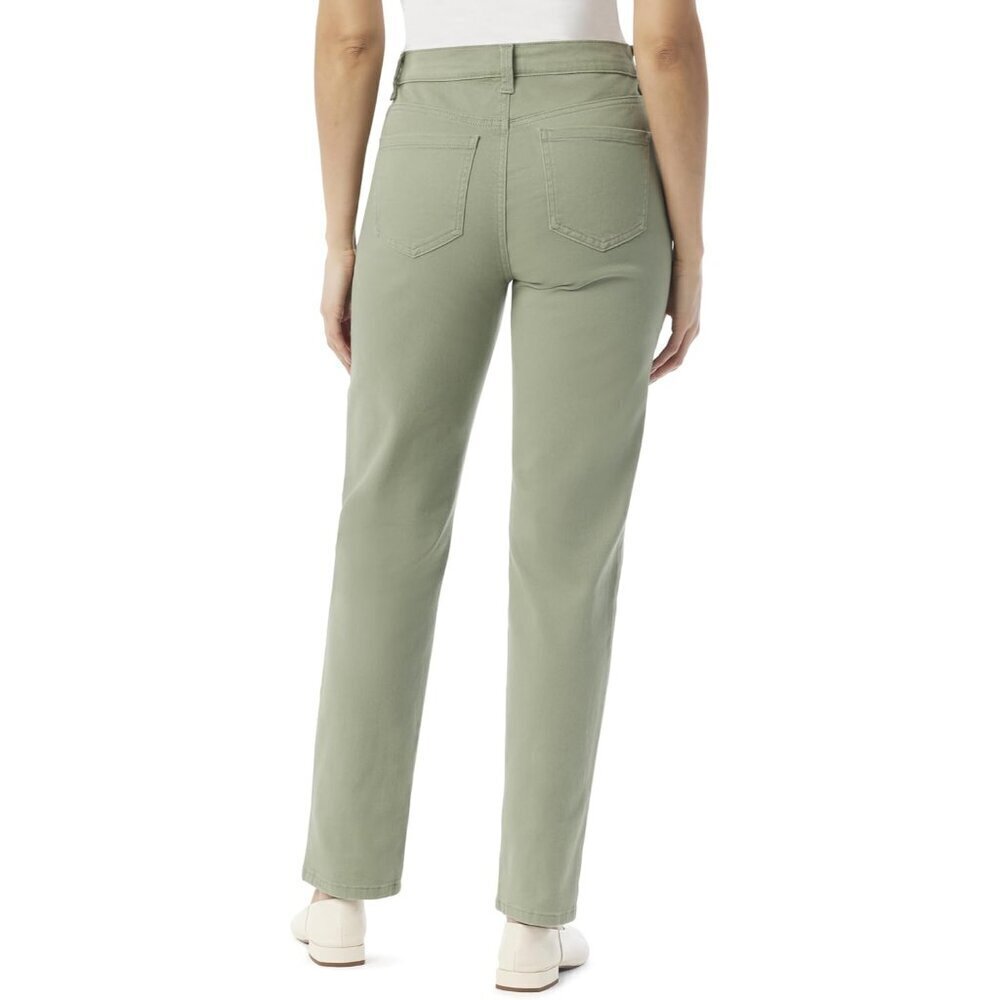 Women's Classic High Rise Tapered Jean Cotton Spandex Casual Work - Picture 3 of 3